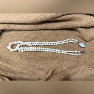 Vintage Mother of Pearl Beaded Necklace | Graduated | Original Clasp